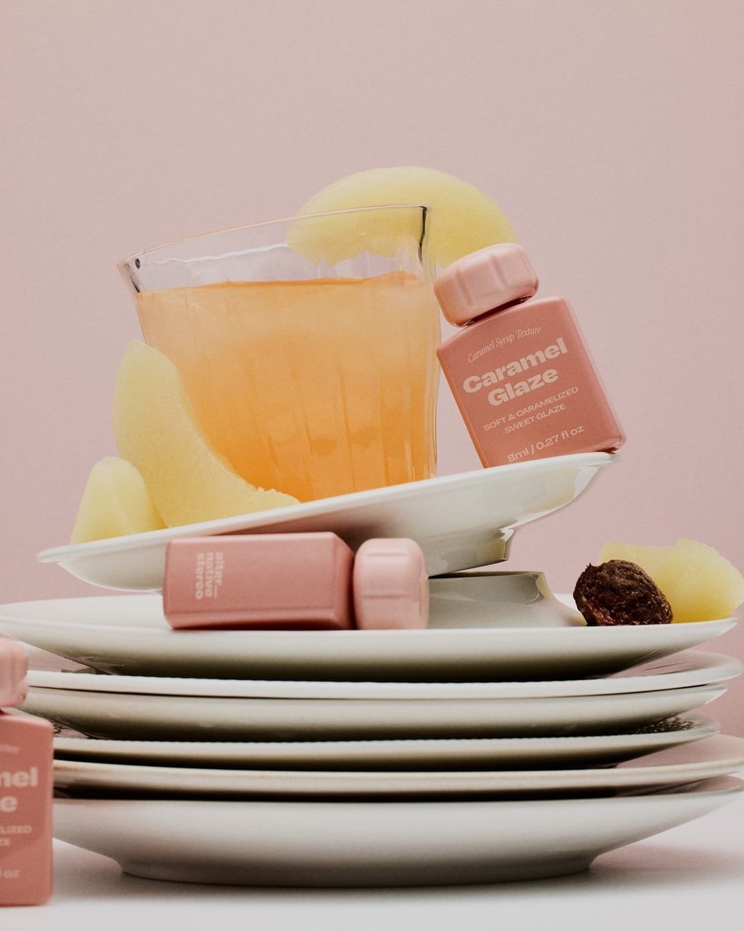 Alternative Stereo product photo: blush pink, dusty rose and caramel nude, plastic, soft light, image 2 of 7