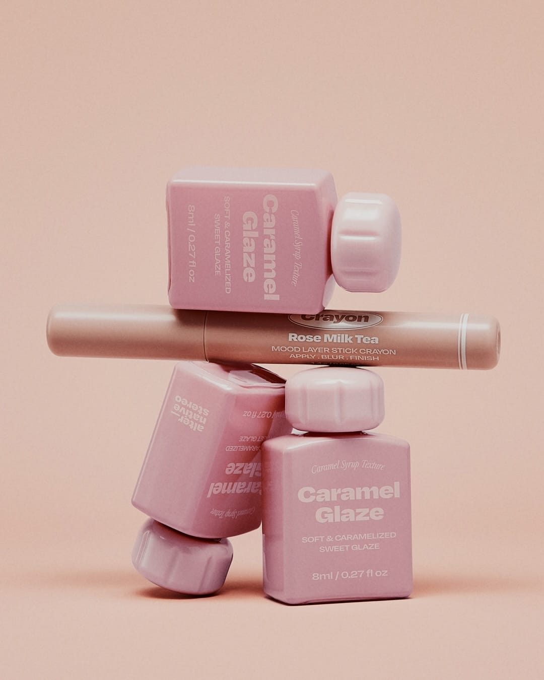 Alternative Stereo product photo: blush pink, dusty rose and caramel nude, plastic, soft light, image 5 of 7