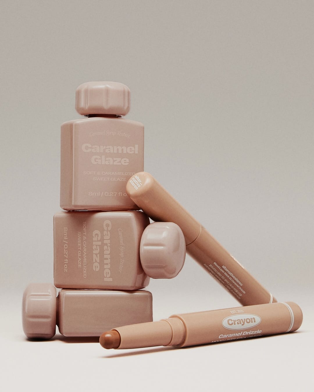 Alternative Stereo product photo: blush pink, dusty rose and caramel nude, plastic, soft light, image 6 of 7