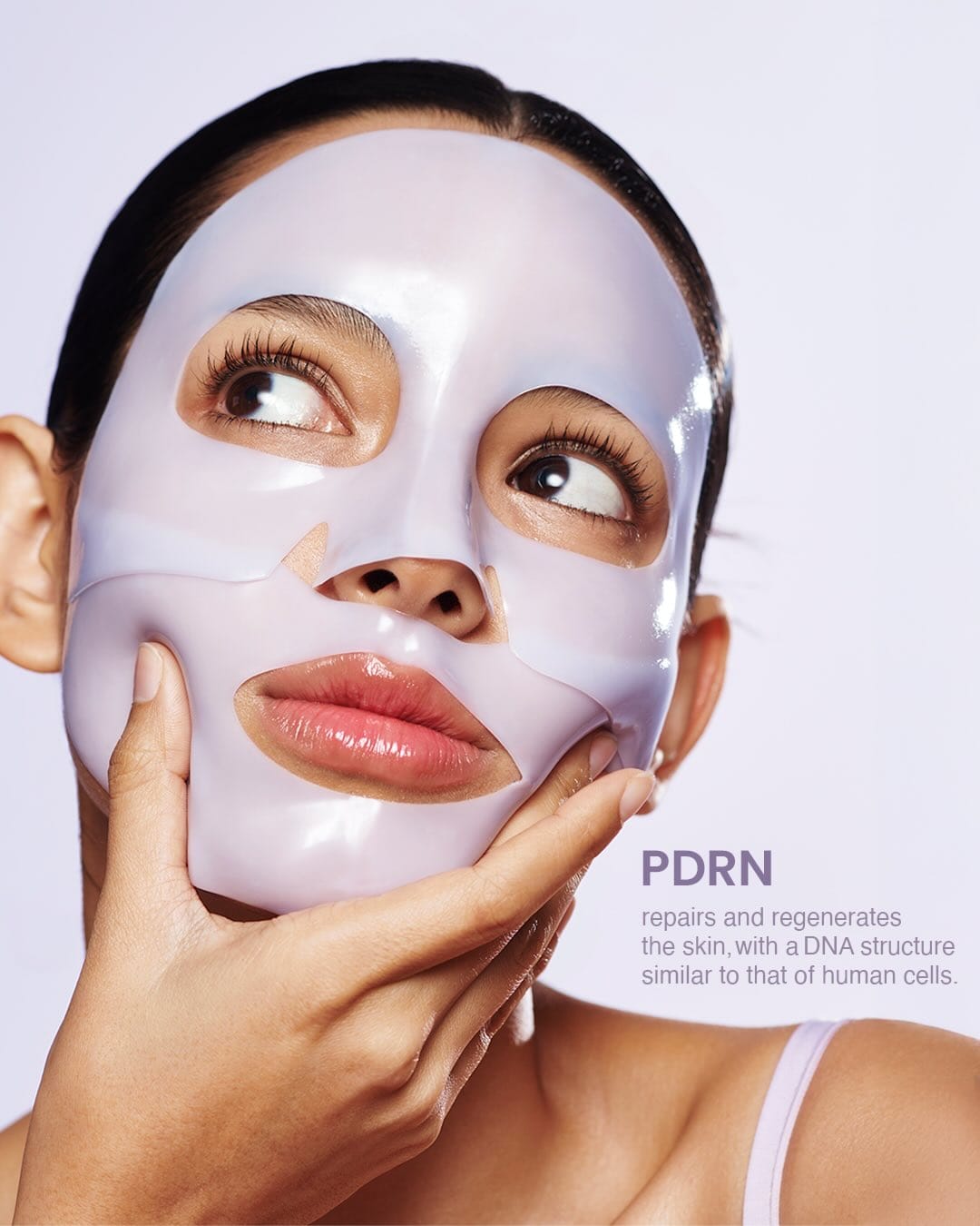Biodance skincare product photo: lavender and white, skin, soft light, image 3 of 3