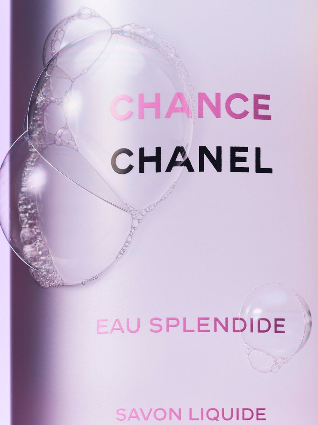 Chanel Chance Eau Splendide product photo: lilac and orchid pink, plastic, soft light, image 2 of 3