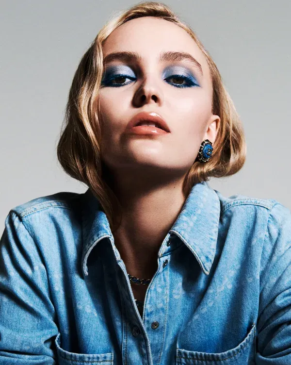 Chanel Denim Collection product photo: denim blue, black and pale blue, fabric, studio light, image 2 of 2