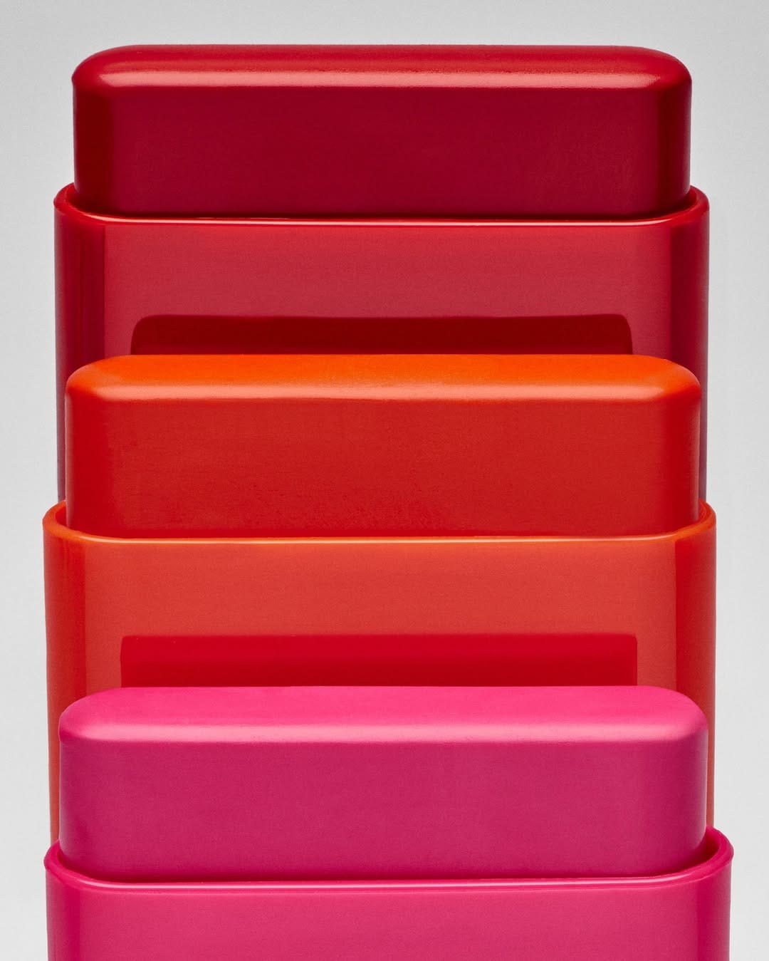 Dolce&Gabbana Beauty product photo: cherry red, hot pink and coral orange, plastic, studio light, image 3 of 3