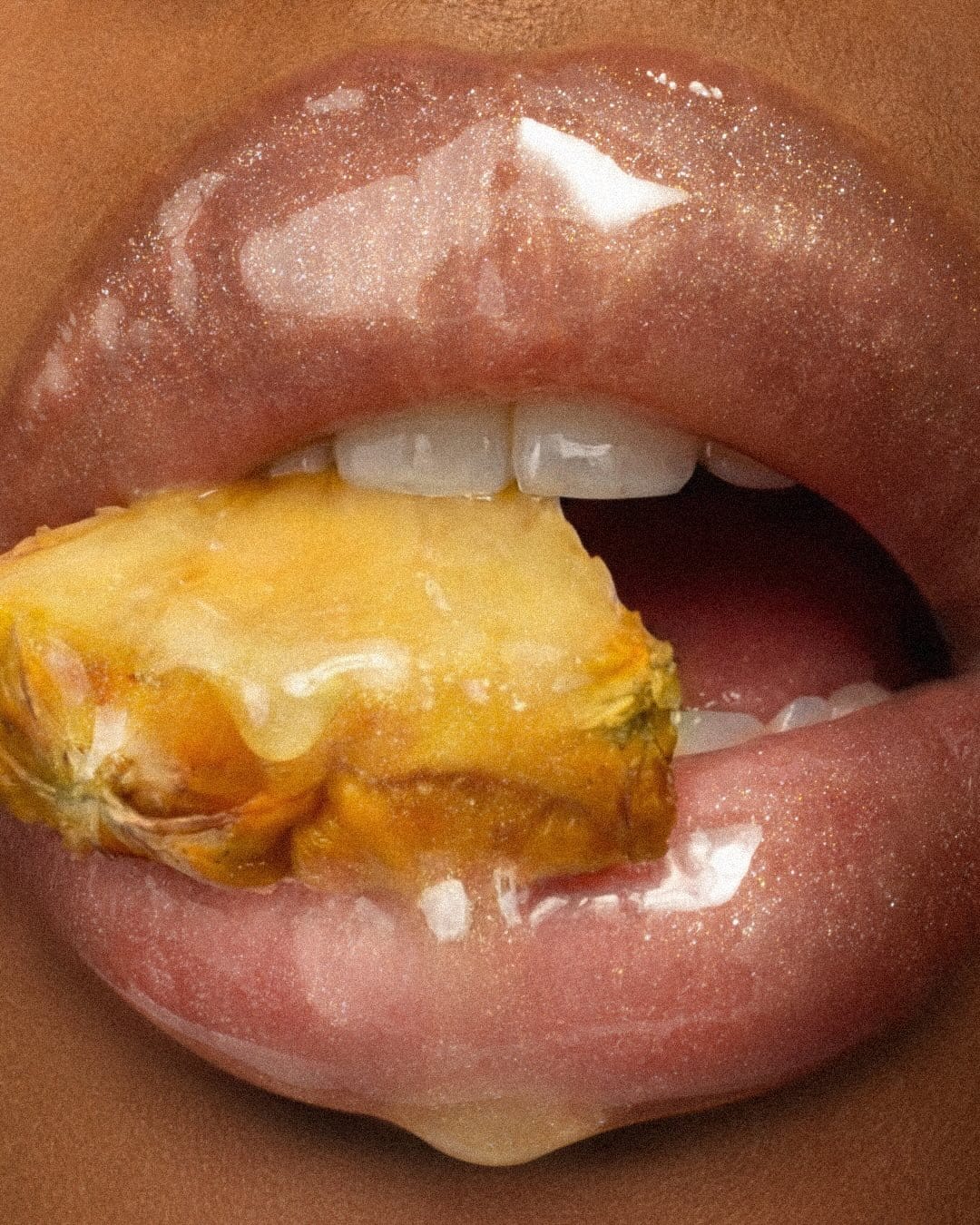 Gisou Tropical Honey Lip Oils product photo: cocoa brown, honey gold and clear glass, glass, soft light, image 8 of 9