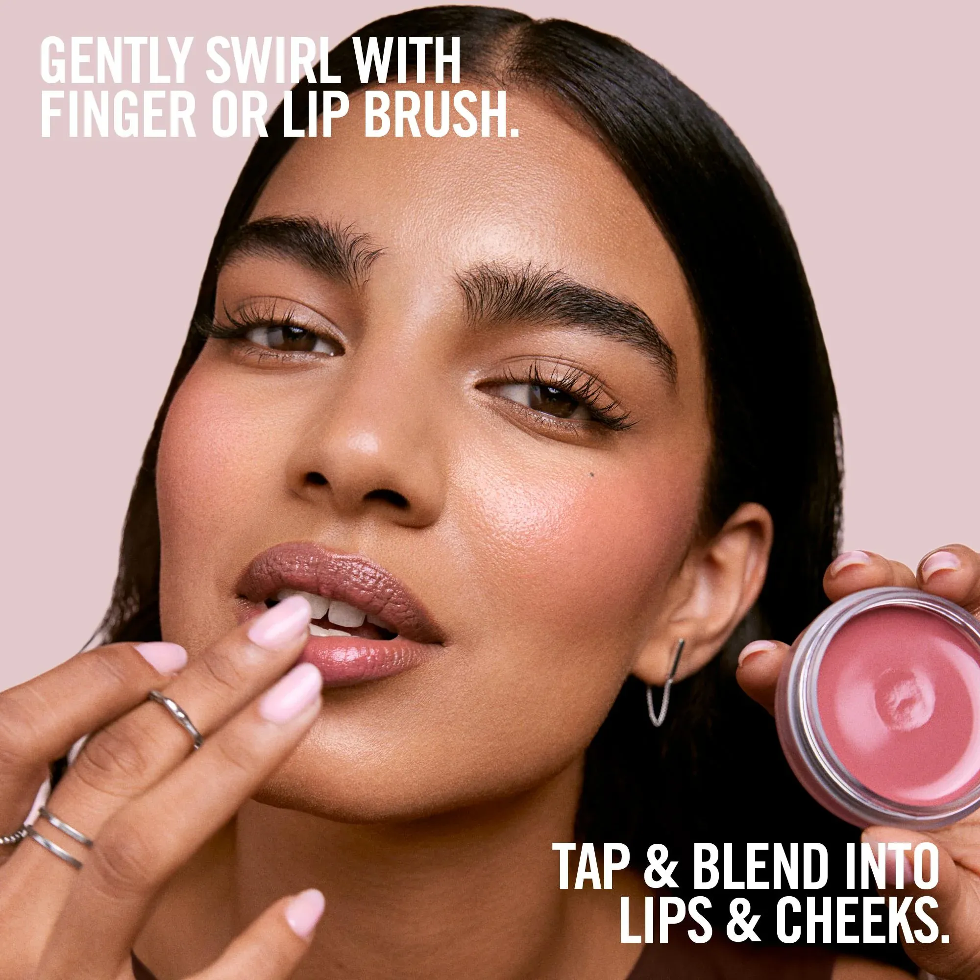 Makeup by Mario's jelly balm product photo: coral pink and cherry red, glass, soft light, image 4 of 8