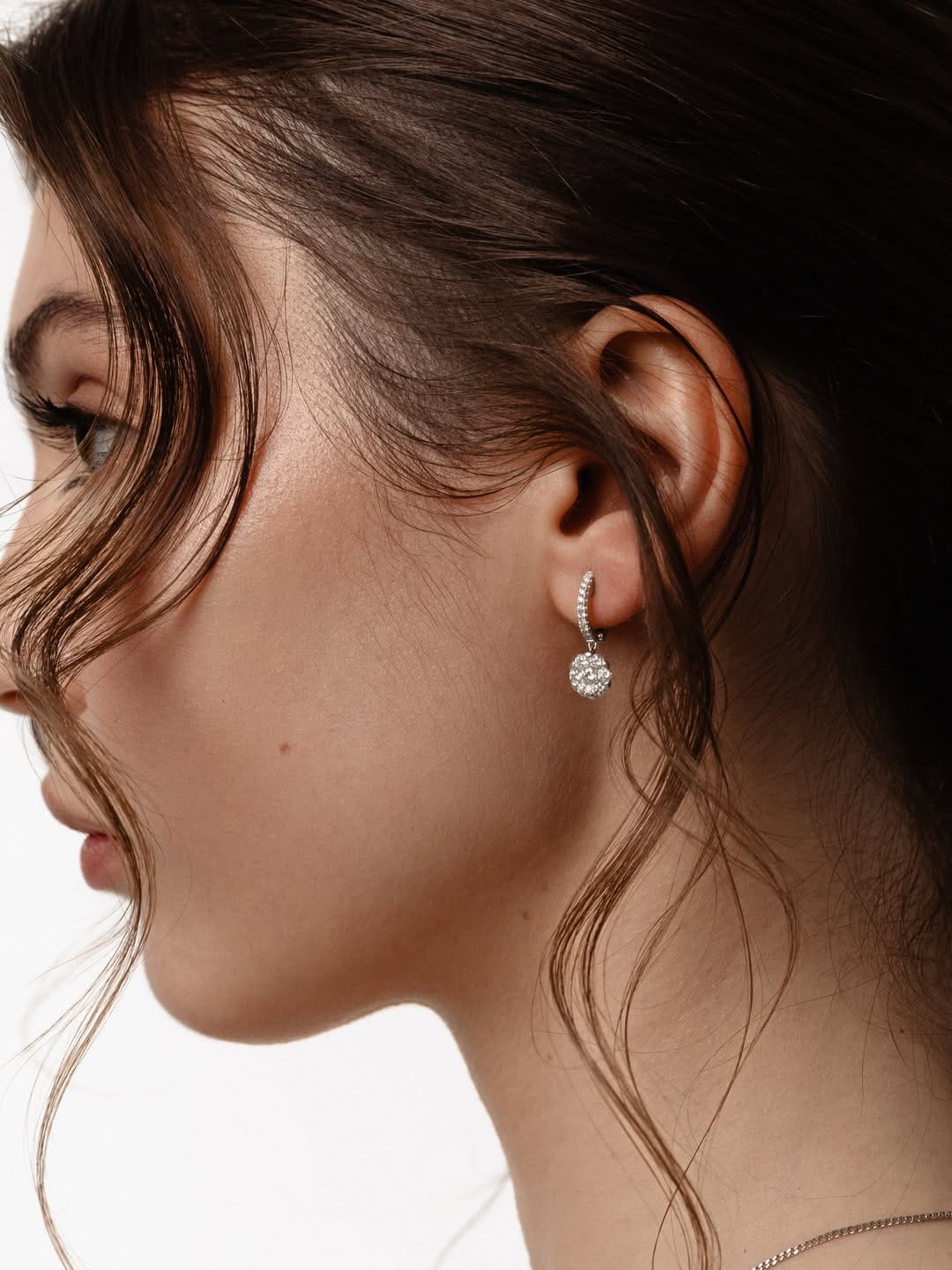 ZARINA Jewelry product photo: white gold and ruby red, skin and organic, soft light, image 7 of 7